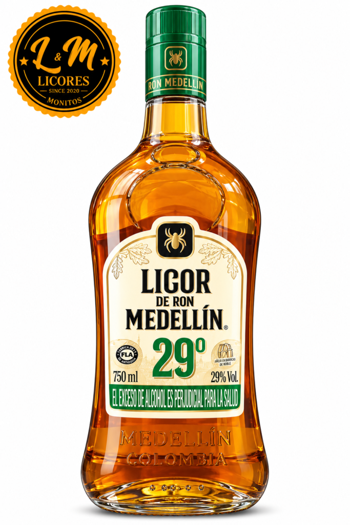 Licor Ron Medellín 29 Grados doble 750 ml
