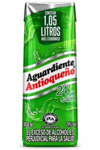 Aguardiente antioqueño Tetra verde