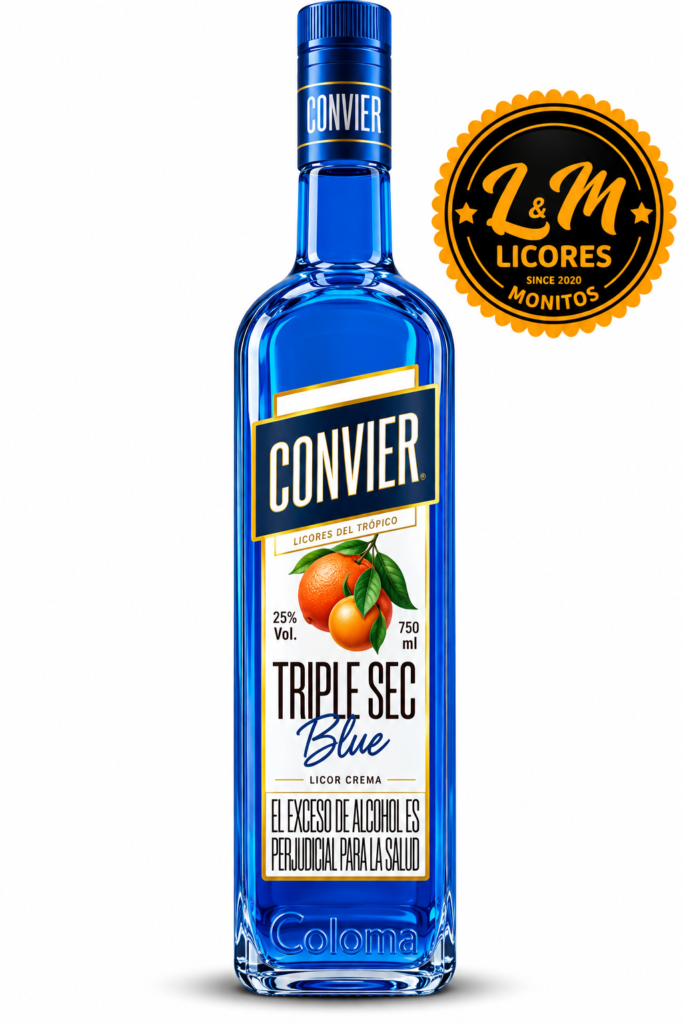 Licor Convier Triple Sec Azul 750 ml