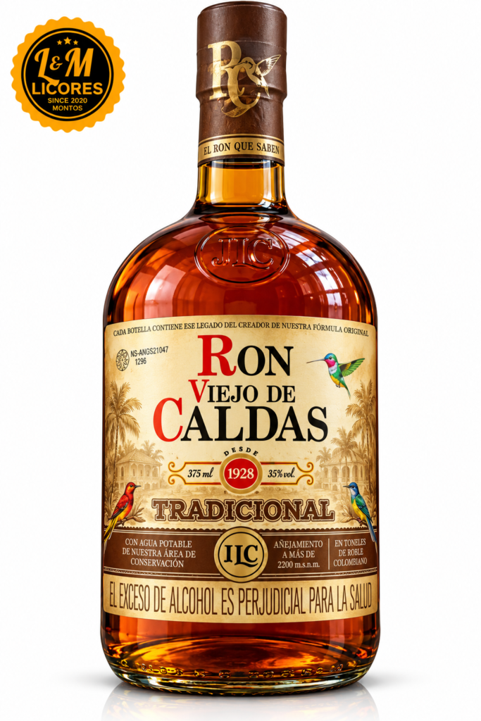 Ron viejo de Caldas Tradicional 375 ML