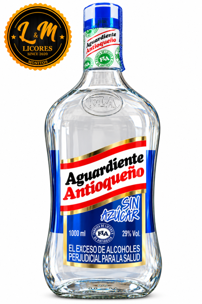 Aguardiente Antioqueño Litro Tapa Azul 1000 ml