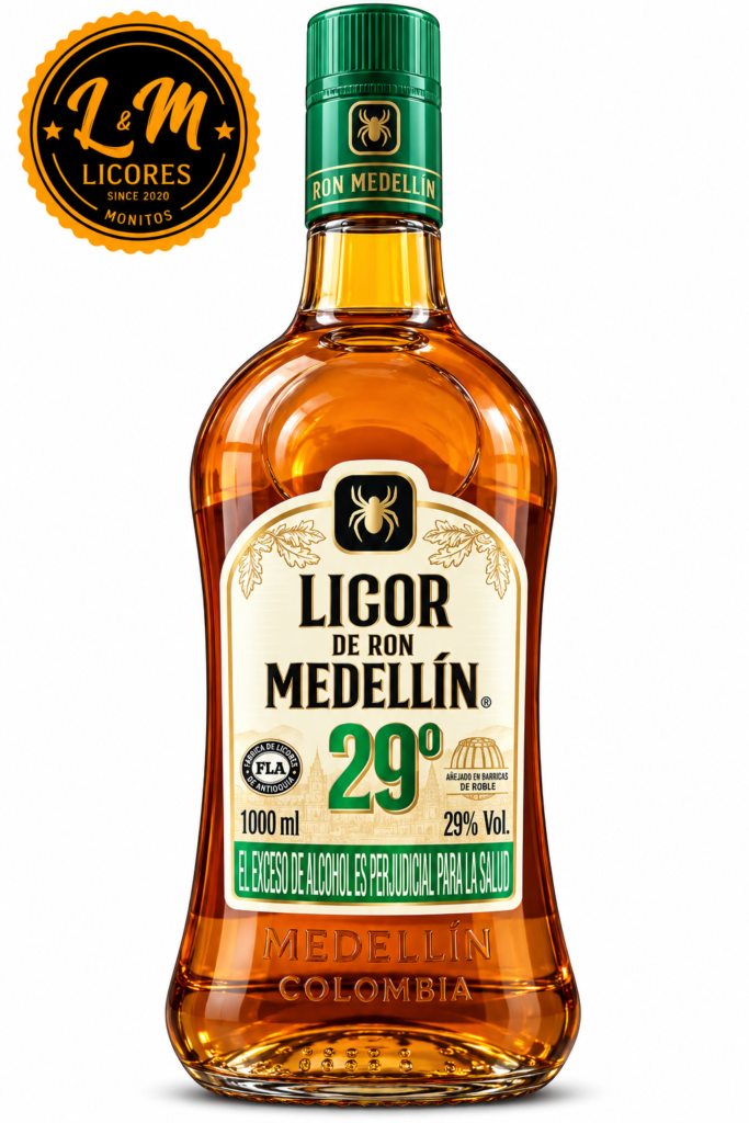 licor ron medellin 29 grados 1000 ml limosina