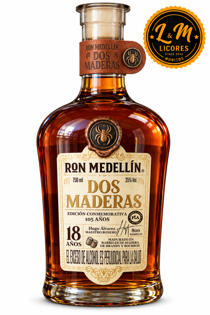 Ron Medellín Dos Maderas 18 Años doble 750ml
